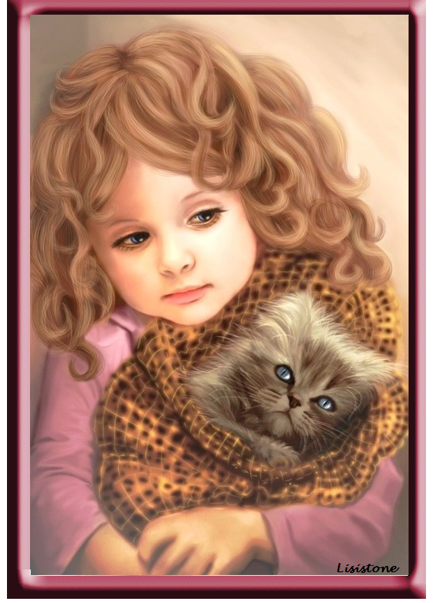 LA PETITE FILLE ET LE CHAT